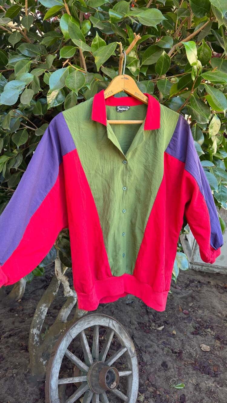 Vintage BonWorth Colorblock Dolman Top